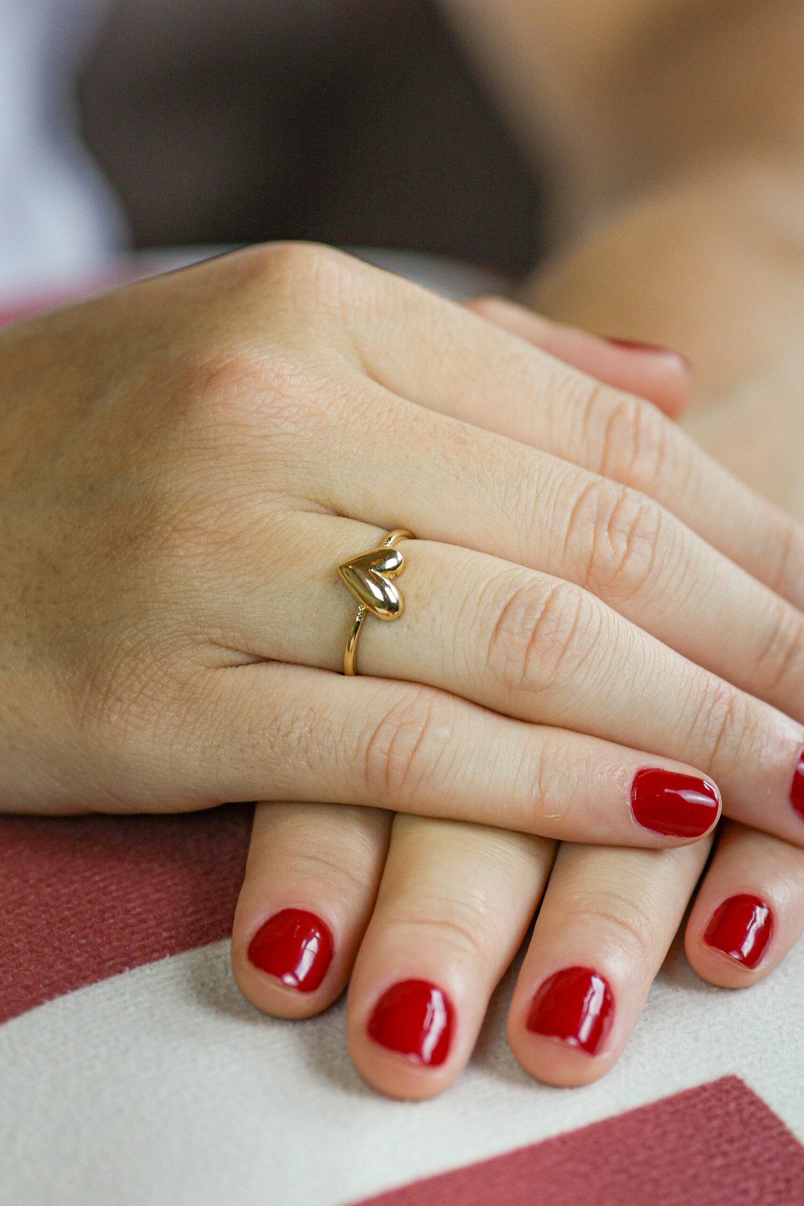 ANEL CORAÇÃO LISO - N17 E N13