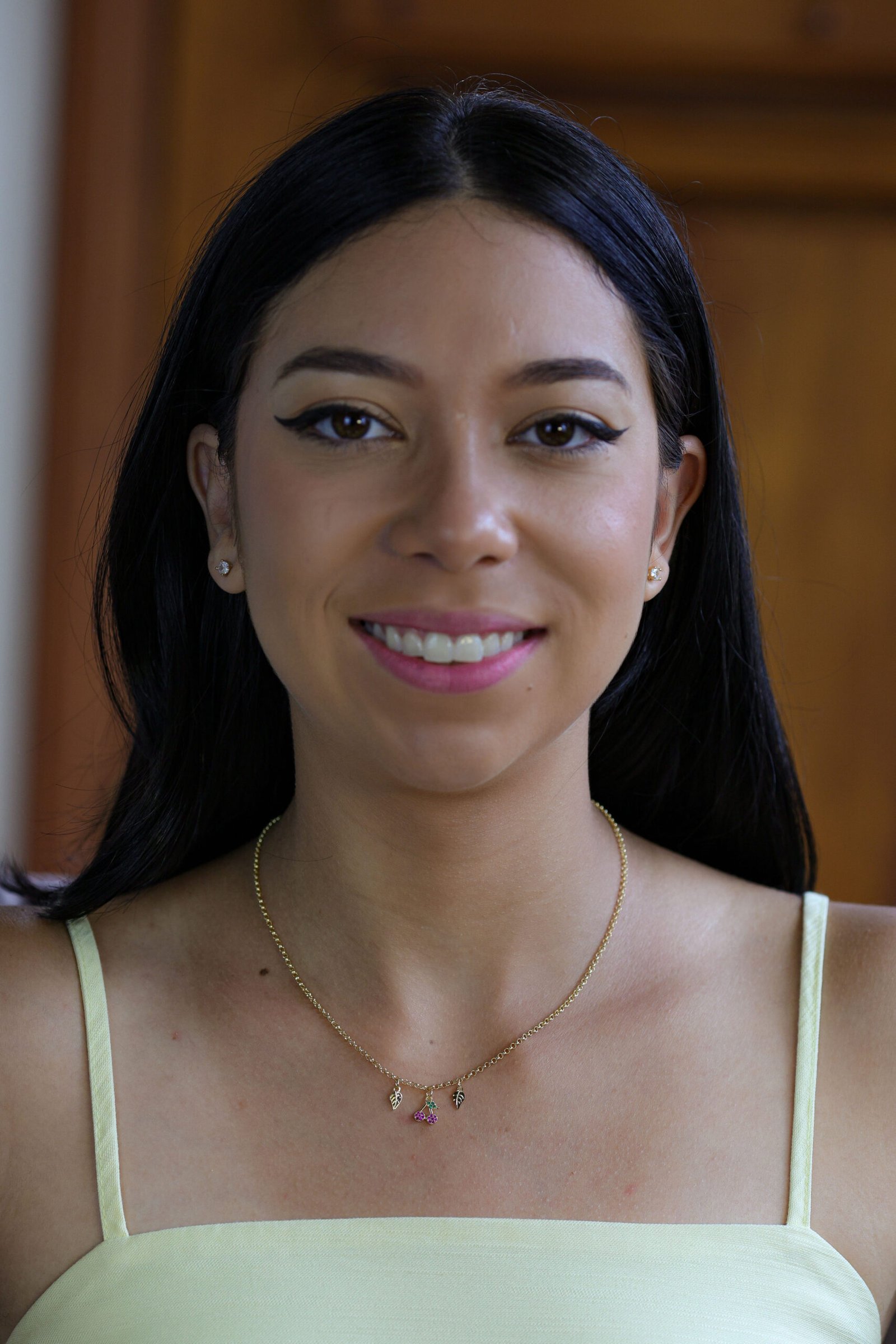 Colar Elo Português Fino com Pingentes Cereja Banho Ouro 18k - Imagem 3