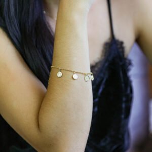 Pulseira Medalhas São Bento banho ouro 18k