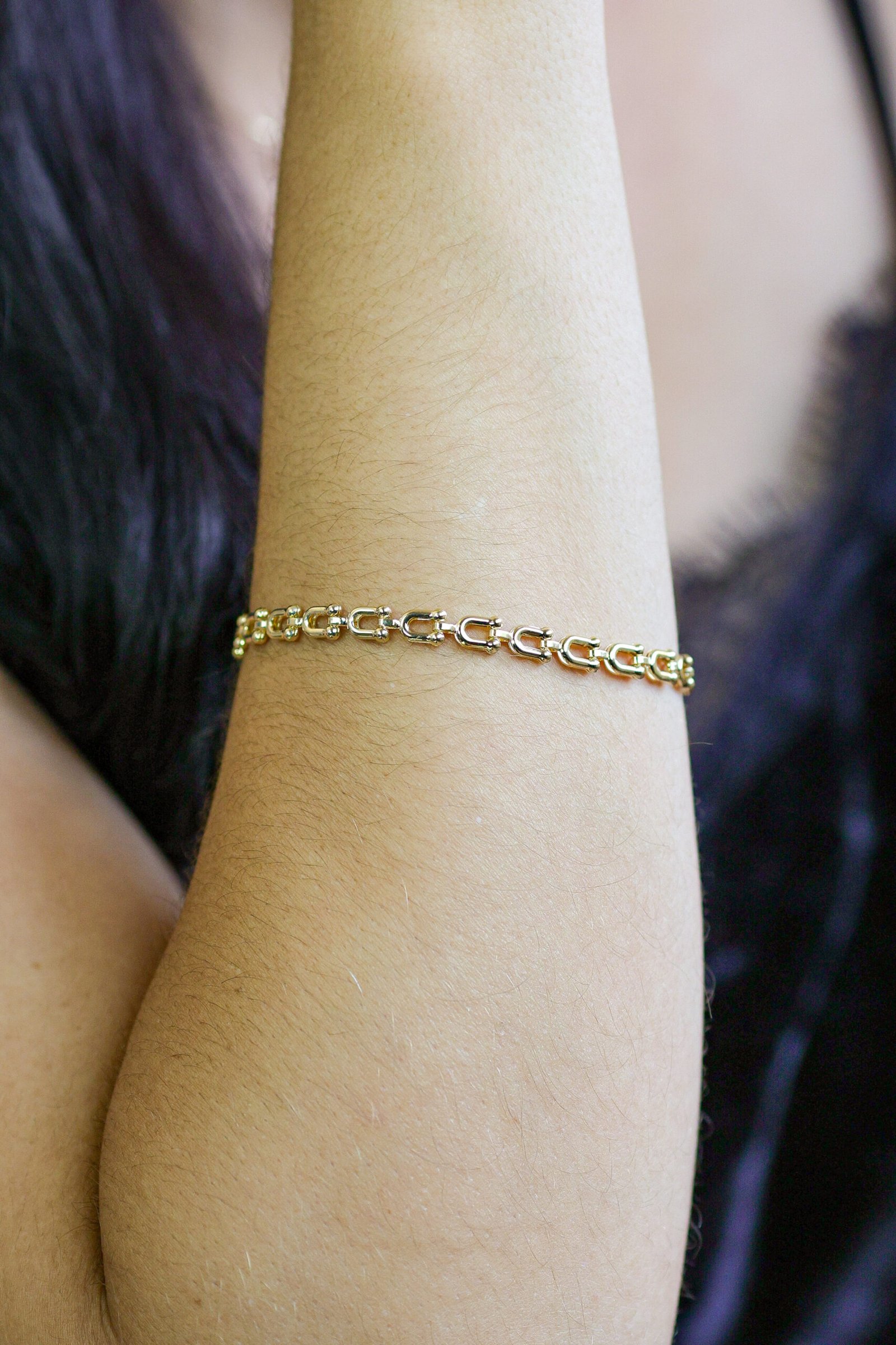 Pulseira Elos Cadeado Banho Ouro 18k - Imagem 2