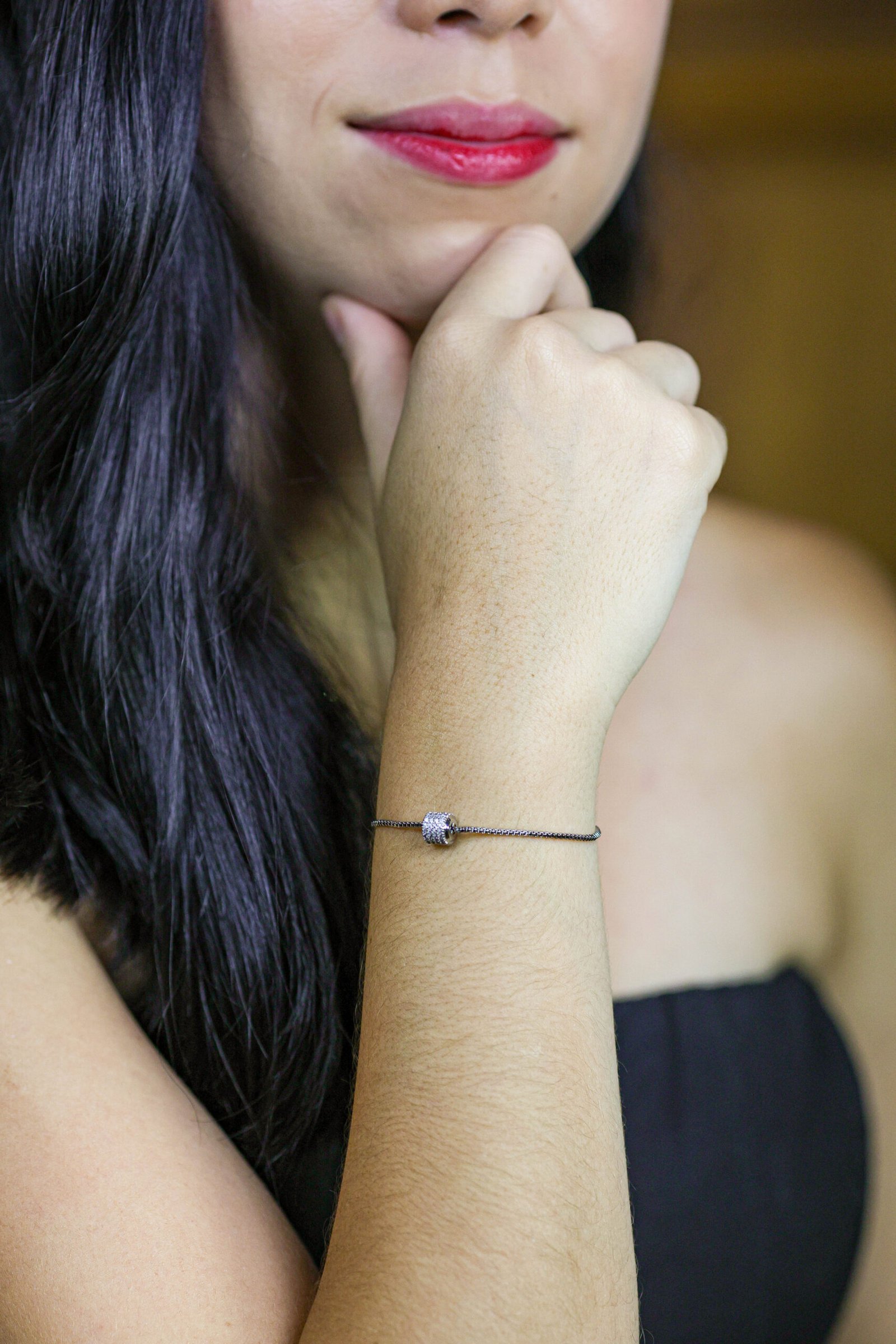 Pulseira Riviera Ajustável Ródio Branco