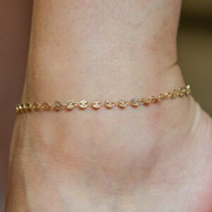 Tornozeleira Banho Ouro 18K