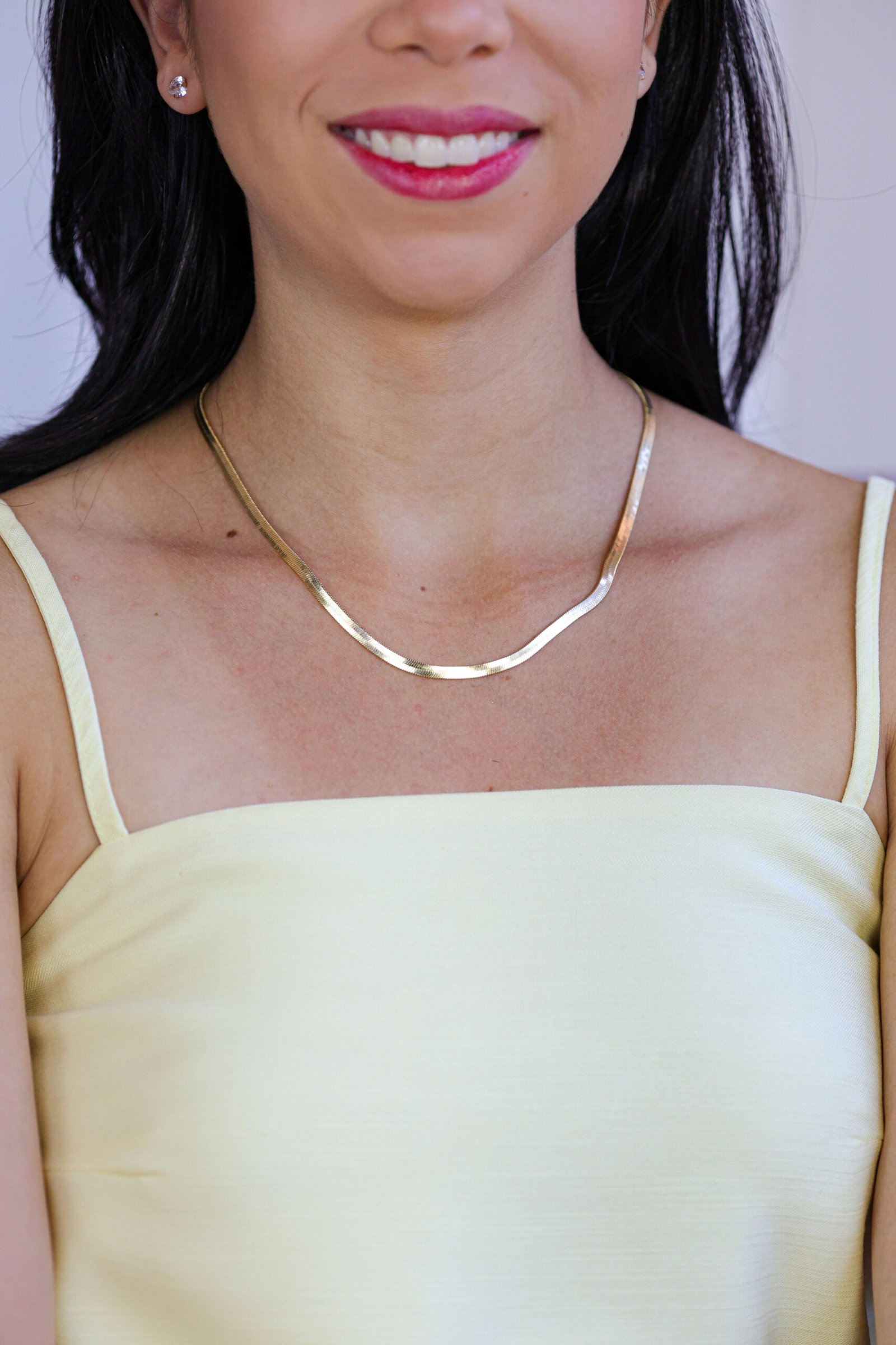 Colar malha lisa banho ouro 18k