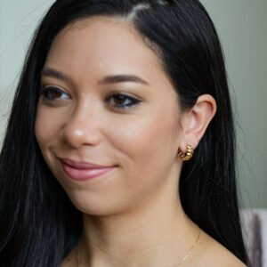 Argola torcidinha banho ouro 18k