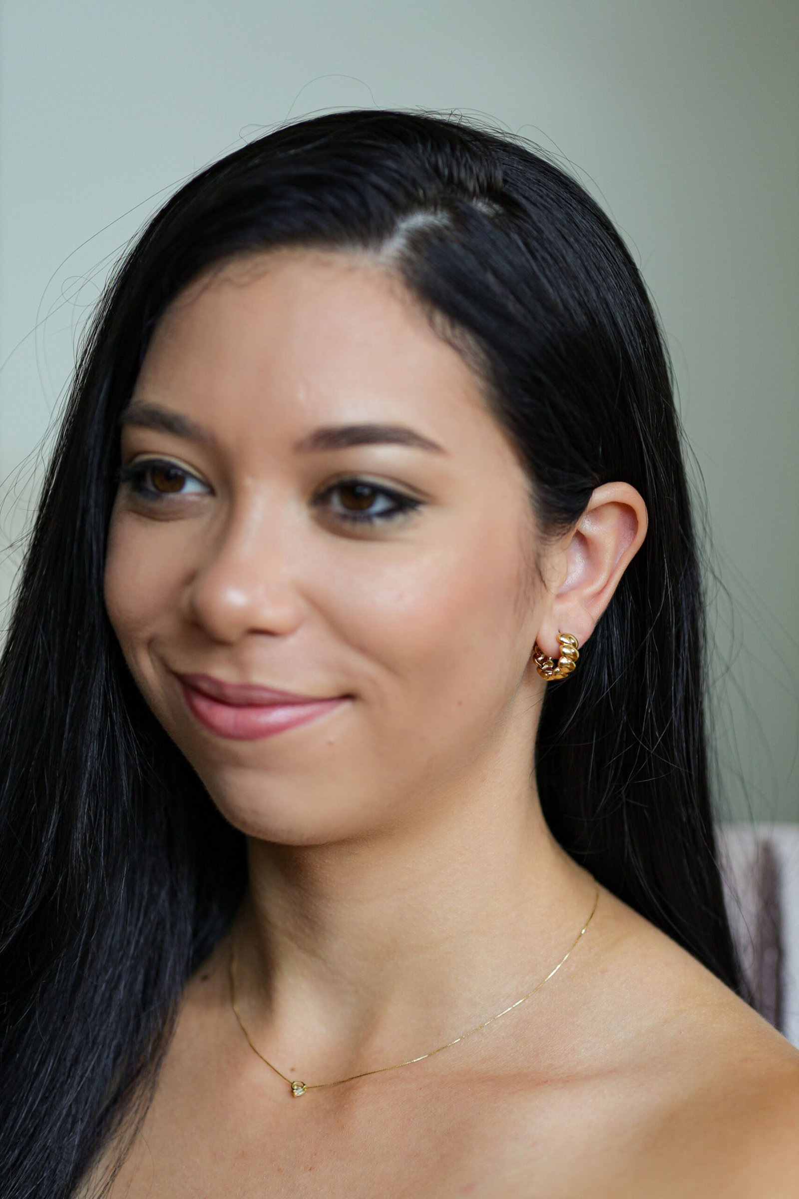 Argola torcidinha banho ouro 18k